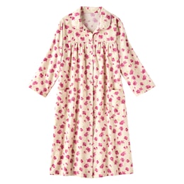Cozy Cotton Flannel Duster with Pockets, , large