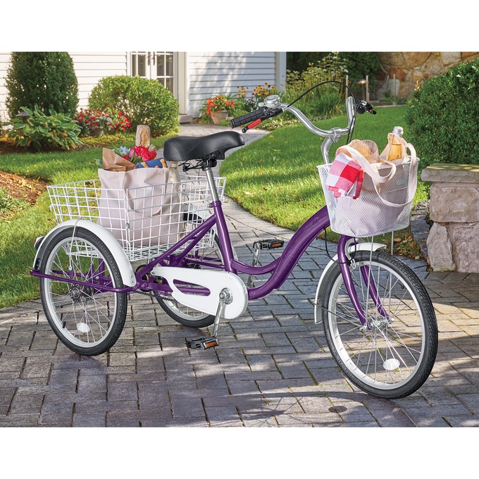 Adult Tricycle with Two Baskets, , large