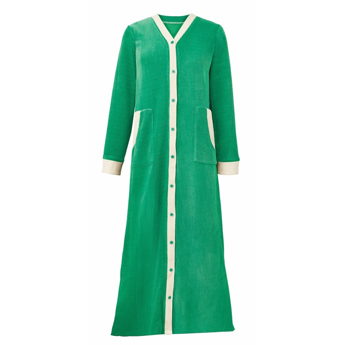 Chenille Colorblock Robe, , large