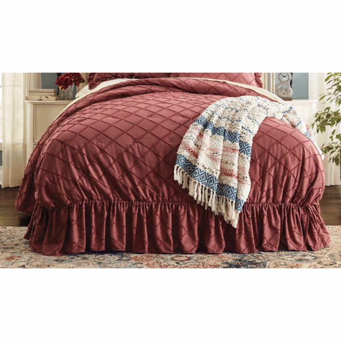 Anna Skirted Bedspread, , large