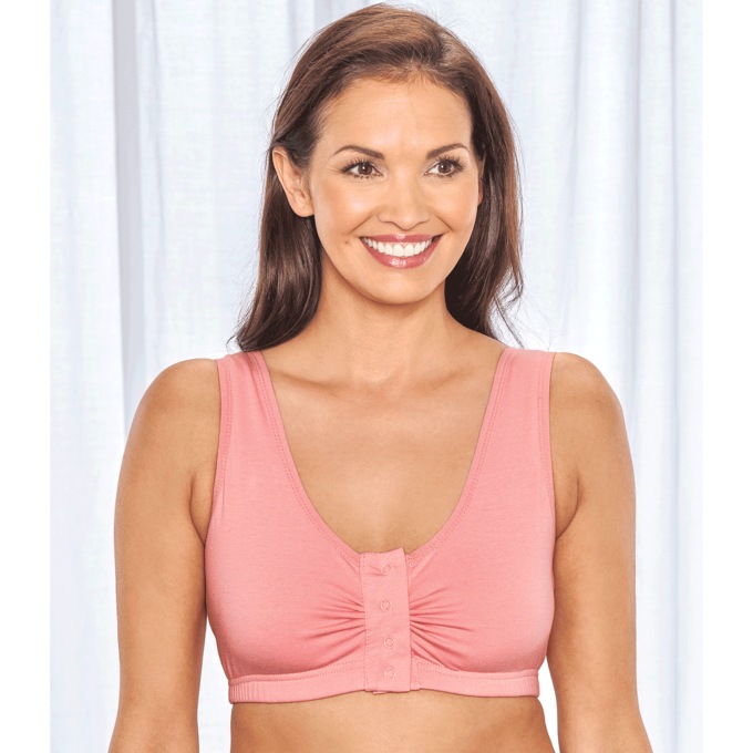 Snap Front-Close Comfort Bra, , large
