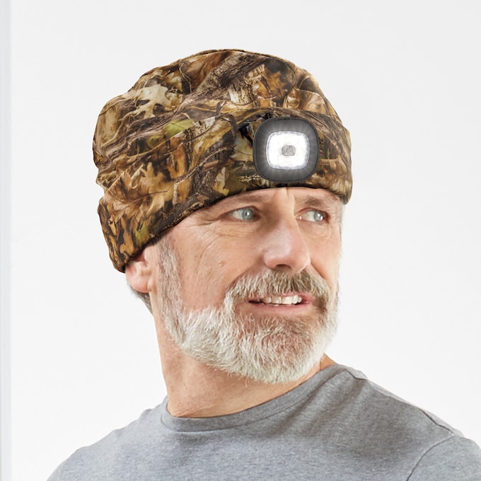 Men's Rechargable LED Beanie - Print, , large