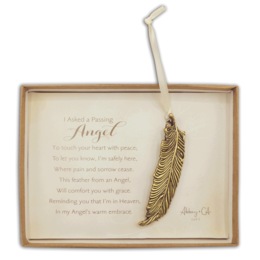 &#39;Passing Angel&#39; Feather Ornament, , large