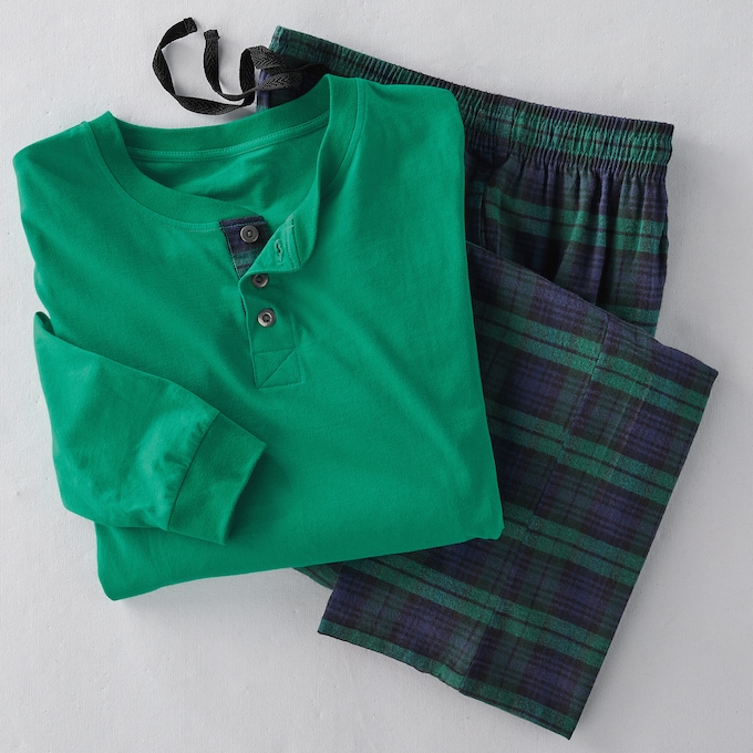 Cozee Corner&reg; Men's Flannel Pajamas, , large