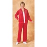 Velour Pant Set with Rhinestones, Red, large
