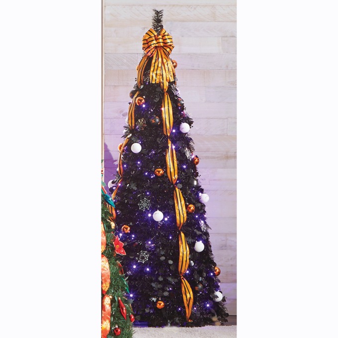 Holiday 6-Foot Pre-Lit Pop-Up Tree, , large
