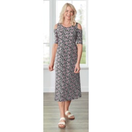 Cold-Shoulder Dress - Print, , large