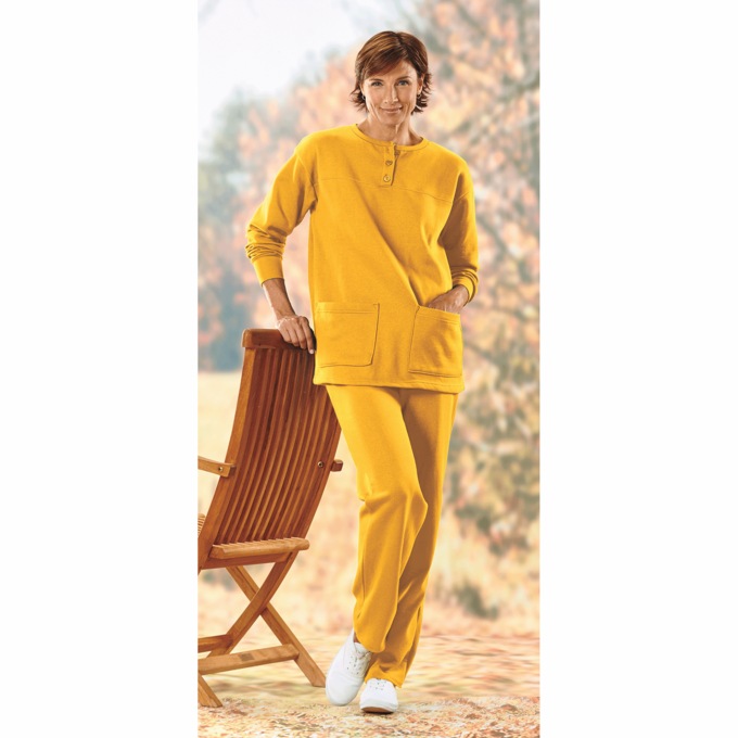 Henley Pantset, Straw, large