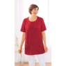 Knit Tunic with Patch Pockets, Red, large