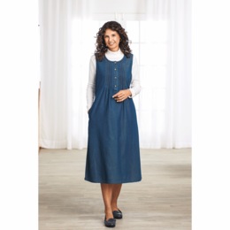 Denim Pintuck Jumper, , large