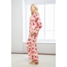 Novelty Waffle Knit PJ Set, Pink Festive, large