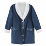Denim Shearling Coat, , large