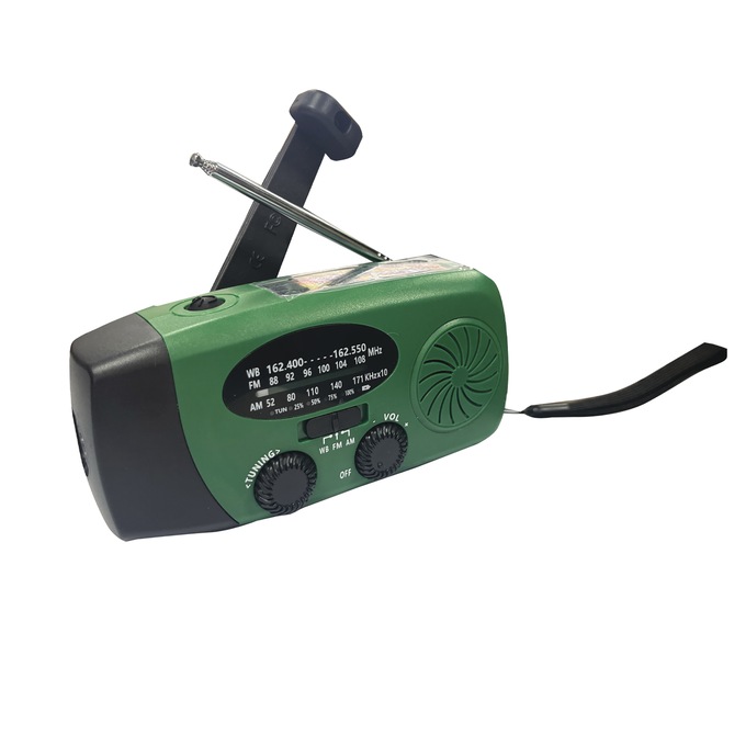 Multifunction Solar Hand-Crank Radio, , large