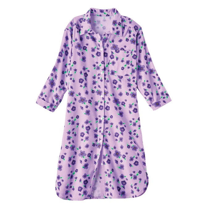 Printed Flannel PJs or Nightshirt, , large