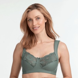 Miss Mary Side Support Cotton Bra, , large