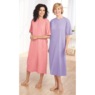 2-Pack Comfort Henley Nightshirt, Pink Lilac, large