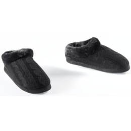 Cable-Knit Slipper, , large