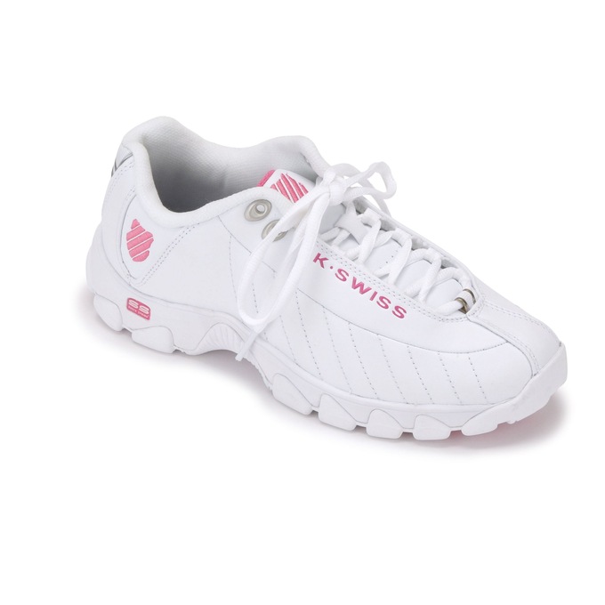 K-Swiss Women's ST329 Cross Training Shoe, White Shocking Pink, large
