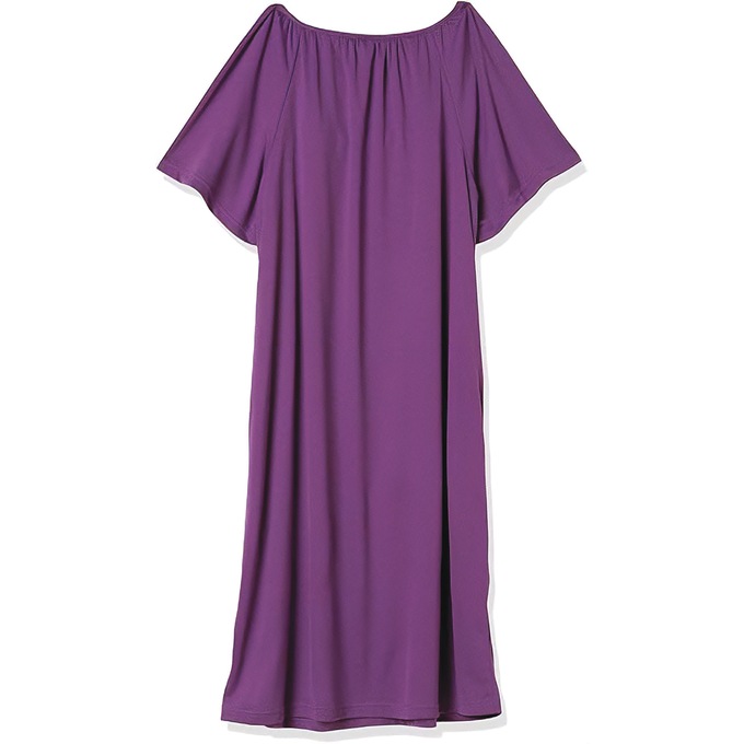 Embroidered Solid Waltz Lounger, Purple, large