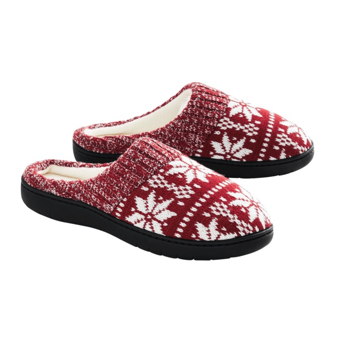 Crystal Festive Knit Slipper for Women, , large