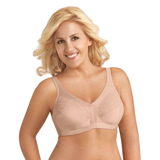Exquisite Form&reg; Fully Side Shaping Wireless Bra, Beige, large