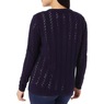 Cable Knit Cardigan, Navy, large