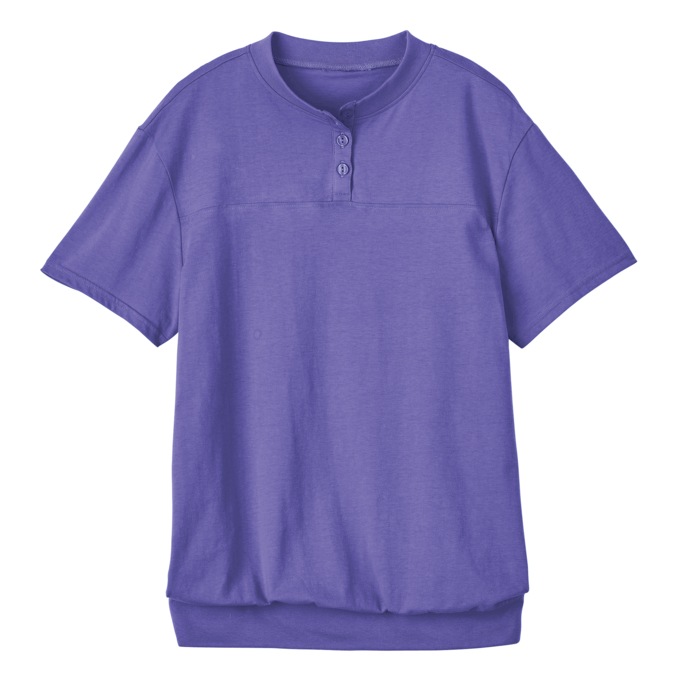 Banded Bottom Henley, Periwinkle, large