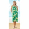 Free-Flowing Shift Dress, Tropical Green Print, large