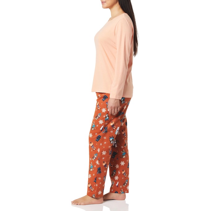 Cozee Corner&reg; Women's Flannel Pajamas, Dogs Cats, large