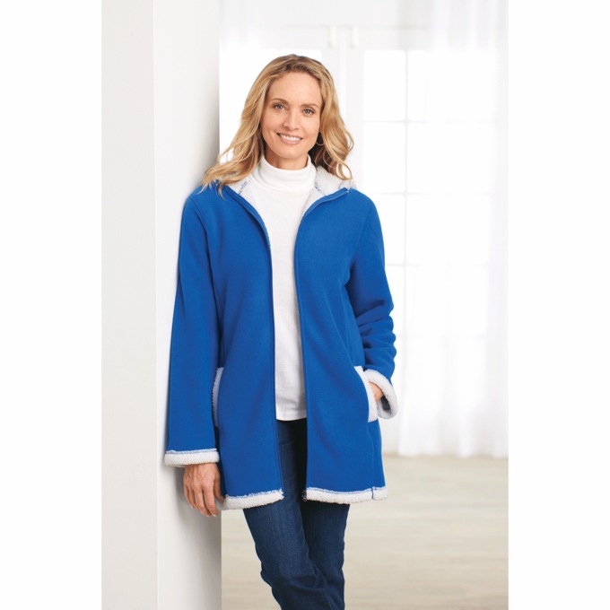 Sherpa Coat, Cobalt, large