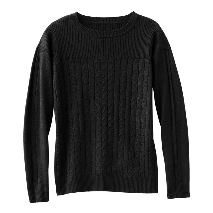 Cable Knit Pullover Sweater, , large