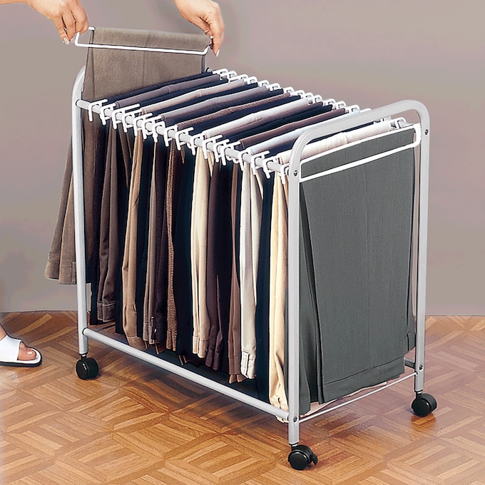 Rolling Pants Trolley Set of 6 Extra Hangers, , large