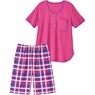 Plaid Knit Shorty PJs, , large