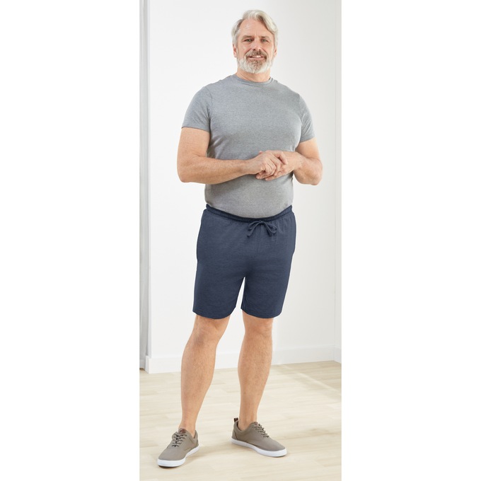 Men's Lounge Short, Heather Blue, large