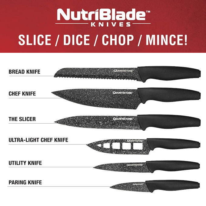 Granitestone Nutriblade 6-Piece Knife Set, , large