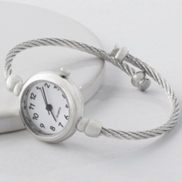 Round Open-Bracelet Wristwatch, , large