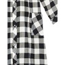 Flannel Snap-Front Duster, Black, large