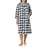 Flannel Snap-Front Duster, Black, large