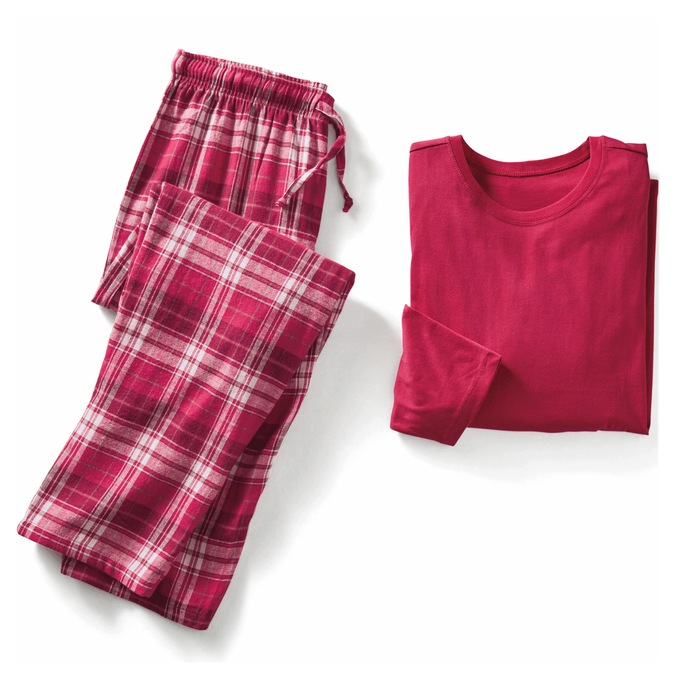 Men's Flannel PJ Set, , large