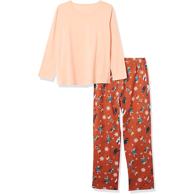 Cozee Corner&reg; Women's Flannel Pajamas, Dogs Cats, large