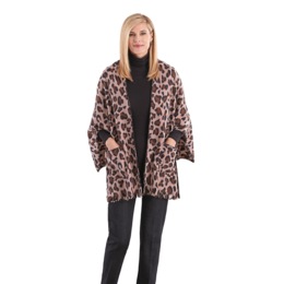 Women's Fleece Shawl with Patch Pockets, , large
