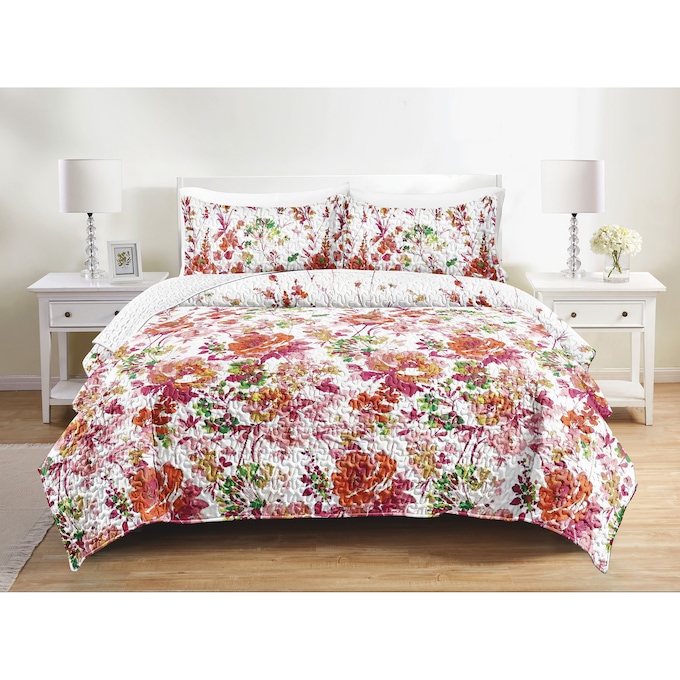 Blooming Floral Coverlet Set, , large