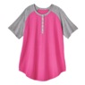 Short-Sleeve Henley Baseball Tunic, , large