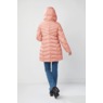 Hooded Chevron Quilted Coat, Rose, large