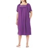 Embroidered Solid Waltz Lounger, Purple, large