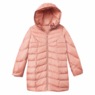 Hooded Chevron Quilted Coat, Rose, large
