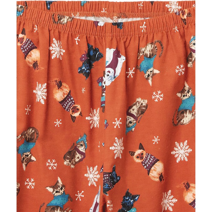 Cozee Corner&reg; Women's Flannel Pajamas, Dogs Cats, large