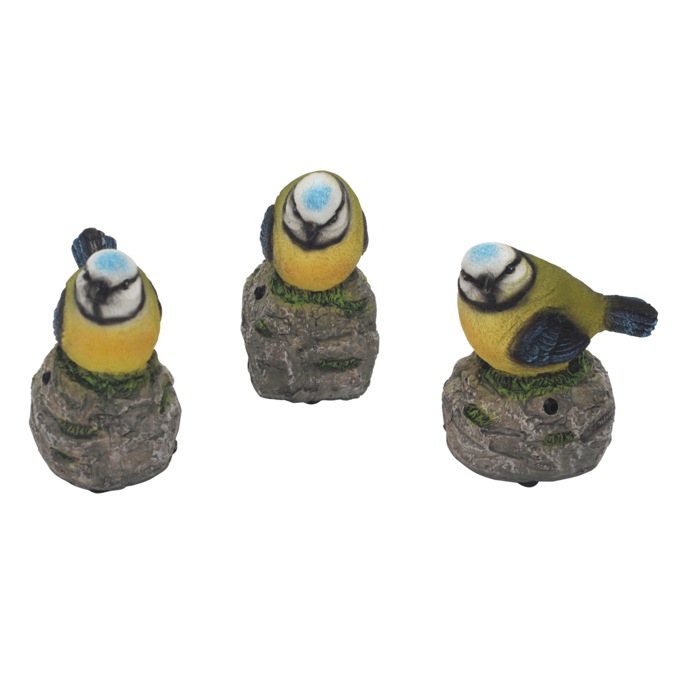 Set of 3 Motion-Activated Birds, , large