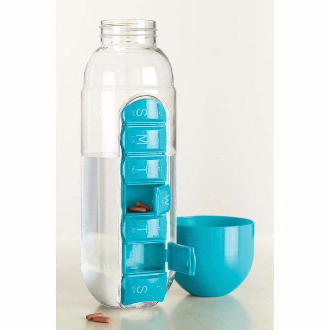 Pill Organizer Water Bottle, , large