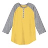 Women's Cotton Henley Baseball Top, , large